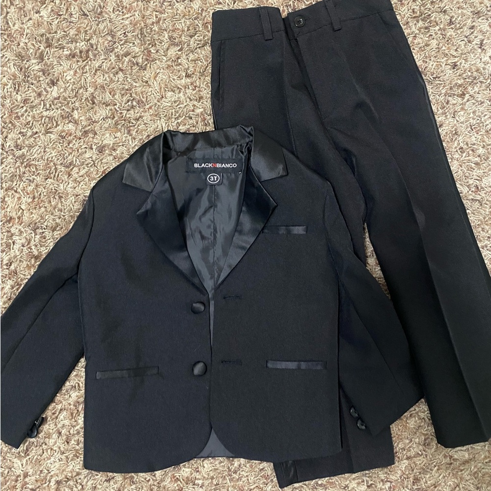 Black N Bianco Kid’s Black Suit Set size 3T